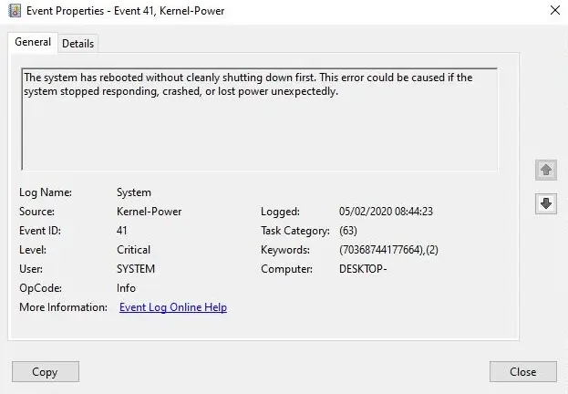 fix the Kernel-Power Error on Windows 10