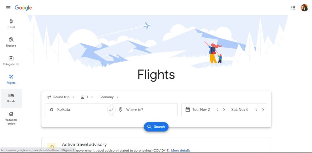 Google Flights is the safe place to search flights for travel