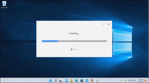 installation of Chrome in Windows 11