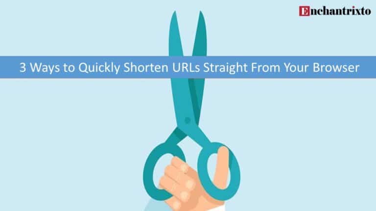 Shorten URLs from your browser