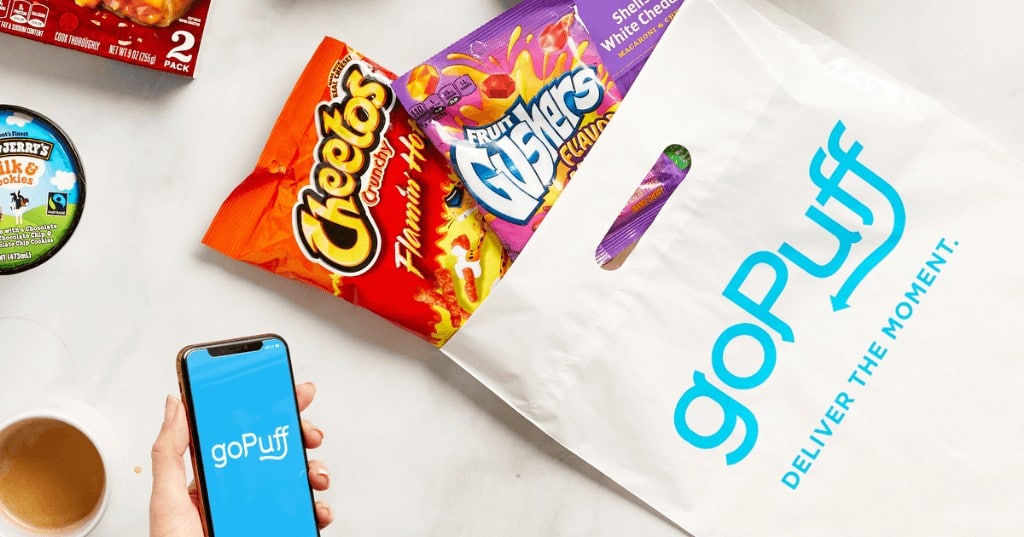 goPuff the food delivery app in the USA