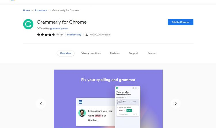 install Grammarly in google docs