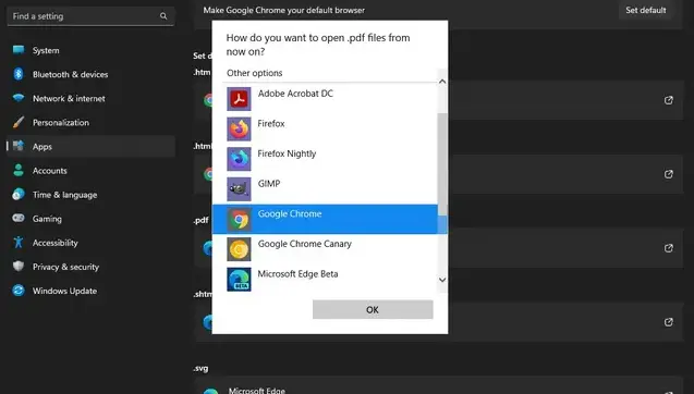 How to Change the default Windows 11 browser