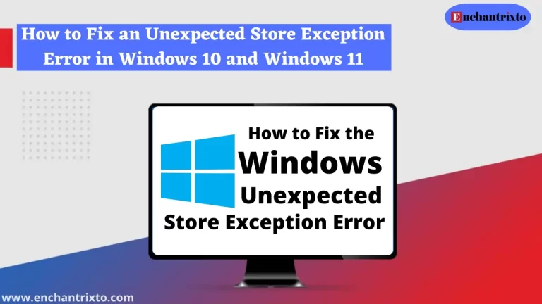 fix an unexpected store exception error in windows